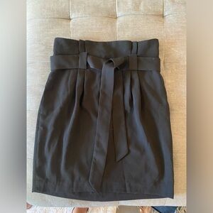 Black Express paper bag belted skirt